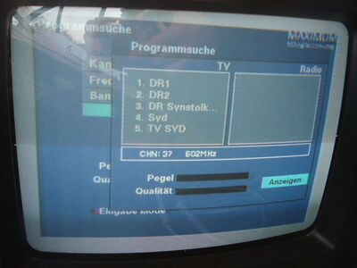 2012_05_03_HWI1_008.JPG
Zusammenstellung des DIGI TV 1 Syd, SFN Åbenrå/Flensborg, K37
Schlüsselwörter: TV Tropo Überreichweite DVB-T DTT digital Dänemark Danmark DIGI TV 1 MPEG4 TV Syd Zusammenstellung Bouquet