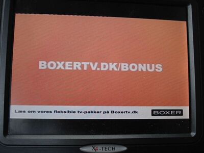 2014_11_09_HWI1_001.JPG
Boxer Infokanal mit Eigenwerbung für Abos, Boxer Danmark Mux 4, SFN Nakskov/Vordingborg, K38
Schlüsselwörter: TV Tropo Überreichweite UHF DVB-T DTT digital Dänemark Danmark Boxer Mux4 Infokanal Werbung Nakskov Vordingborg K38