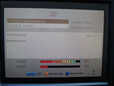 2016_05_09_HWI1_015.JPG
Dänischer EPG des ZDF, Boxer Danmark Mux 5, SFN Storkøbenhavn, K59
Schlüsselwörter: TV Tropo Überreichweite UHF DVB-T DTT digital Dänemark Danmark EPG ZDF DVB-T2 Boxer Mux5 SFN Storkøbenhavn K59 TS 6800