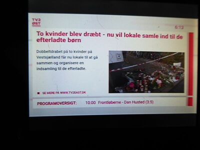 2019_11_18_HWI1_003.JPG
TVØst (TV2-regionaldienst), DIGI TV 1 Øst, SFN Nakskov/Vordingborg/Jyderup, K58.
Schlüsselwörter: TV Tropo Überreichweite UHF DVB-T DTT digital Dänemark Danmark MPEG-4 DIGI DIGI1 Øst Sendesamvirket TV2 Øst Nakskov Vordingborg Jyderup K58