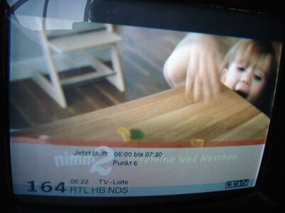 2010_09_03_PCH1_006.JPG
RTL-Hauptprogramm mit neuer Kennung, RTL-Bouquet, SFN Hannover/Braunschweig, K24
Schlüsselwörter: TV Tropo Überreichweite RTL Bremen Niedersachsen neue Kennung new ID