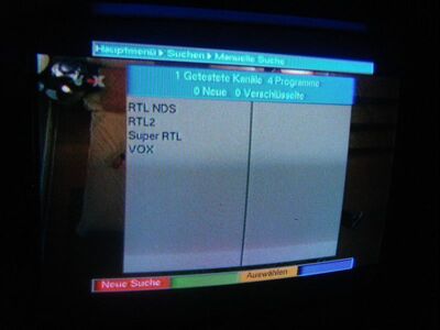 2011_03_04_PCH1_005.JPG
Die Programmkennungen im RTL-Bouquet Niedersachsen (SFN Hannover/Braunschweig, K24):

RTL NDS
RTL 2
Super RTL
VOX
Schlüsselwörter: TV DVB-T Programmkennungen PxID RTL Niedersachsen Hannover Braunschweig