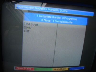 2013_07_29_PCH1_010.JPG
Erstempfang: DTT Nät 5, Finnveden, K49. Der Digipal 1 erkennt nur 3 der 12 Programme, da die übrigen 9 in MPEG-4 senden
Schlüsselwörter: TV DX Tropo Überreichweite DVB-T DTT digital terrestrisch Schweden Sverige DTT Nät5 Finnveden UHF K48 Erstempfang