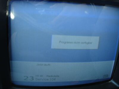 2013_08_21_PCH1_007.JPG
Mobilna TV, Mux-4, SFN Szczecin/Gorzów. 
Auch alle 12 übertragenen Hörfunkprogramme sind verschlüsselt, owohl ein Teil davon per UKW frei empfangbar ist
Schlüsselwörter: TV DX Tropo Überreichweite DVB-T DTT digital terrestrisch Polen Polska Mobilna Mux-4 K55 leere Kennungen