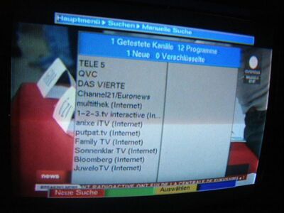 2013_10_09_PCH1_001.JPG
Und die Multithek wird noch größer: Sonnenklar TV kam seit gestern noch hinzu.
MA-HSH Bouquet Hamburg 2, SFN Hamburg, K36
Schlüsselwörter: TV DX Tropo Überreichweite DVB-T DTT digital terrestrisch Hamburg Multithek HbbTV K36