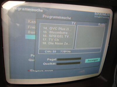 2015_02_06_PCH1_003.JPG
MA HSH gemischtes Boquet S-H, SFN Lübeck, K59. Unter Nr.17 ist eine neue, noch leere Px-ID vorhanden - ein weiteres Px für die Multithek?
Schlüsselwörter: TV DX Tropo Überreichweite DVB-T DTT digital UHF MA HSH gemischtes boquet Schleswig-Holstein Lübeck K59 leere PX-ID Multithek