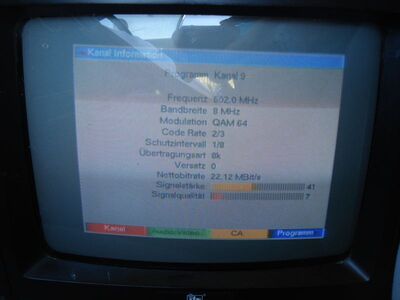 2015_07_03_PCH1_002.JPG
Kanal 9, DTT Nät 4, Vislanda 1 (Nydala), K37 (Parameter)
Schlüsselwörter: TV DX Tropo Überreichweite DVB-T DTT digital UHF Schweden Sverige Kanal9 Nät4 Vislanda K37 Parameter