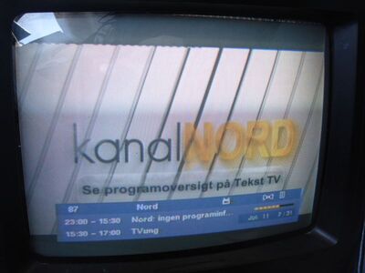 2015_07_11_PCH1_006.JPG
"kanal NORD" (Sendesamvirke), DIGI TV 1 Nord, SFN Nordjylland, K29
Schlüsselwörter: TV DX Tropo Überreichweite DVB-T DTT digital UHF Dänemark Danmark DIGI TV1 Kanal Nord Sendesamvirke Nordjylland K29