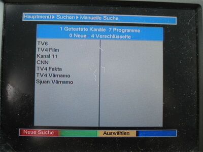 2015_08_19_PCH1_006.JPG
DTT Nät 2 Värnamo, SFN Vislanda (2 Tx), K56, Suchjlauf mit Digipal1
Schlüsselwörter: TV DX Tropo Überreichweite DVB-T DTT digital UHF Schweden Sverige TV4 Nät2 Värnamo Vislanda K56 Suchlauf Digipal1