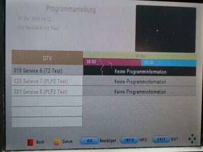 2016_03_04_PCH1_006.JPG
DVB-T2-Pilotprojekt Berlin, SFN Berlin, K42. Leider war der Empfang mangels ausreichender condx instabil
Schlüsselwörter: TV DX Tropo Überreichweite DVB-T DTT digital UHF DVB-T2 HEVC Berlin K42 Telesystem 6800 TS6800