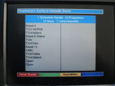 2016_06_07_PCH1_022.JPG
DTT Nät 2 Skåne/Malmö, SFN Skåne Län, K43 (Suchlauf mit Digipal1). Während der 700-MHz-Räumung (01.04.2016 - 31.03.2017) erden mehrere Px mit doppelter ID ausgestrahlt
Schlüsselwörter: TV DX Tropo Überreichweite DVB-T DTT digital UHF Schweden Sverige DTT Nät2 Malmö Skåne Län K43 Suchlauf