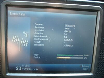 2017_05_30_PCH1_015.JPG
Sendeparameter für TVP 3 Szczecin, SFN Szczecin/Miezdyzdroje, K48
Schlüsselwörter: TV DX Tropo Überreischweite DVB-T DTT digital terrestrisch MPEG4 Polen Polska Emitel Mux-3 TVP TVP3 Szczecin K48