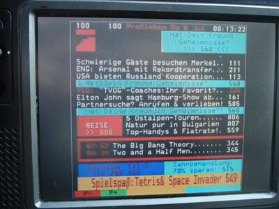 2017_07_06_PCH1_004.JPG
Die über freenet.tv ausgestrahlten programme sind seit 03.07.2017 hart verschlüsselt, aber der Videotext ist noch aufrufbar. (freenet.tv 2, SFN Schwerin/Rostock, K24)
Schlüsselwörter: TV DX Tropo Überreichweite DVB-T2 DTT digital terrestrisch HEVC Pro7 freenet verschlüsselt encrypted VT Teletext Videotext K24