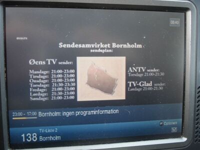 2017_08_02_PCH1_002.JPG
Sendesamvirket Bornholm, DIGI TV 1 Bornholm, K59
Schlüsselwörter: TV DX Tropo Überreichweite DVB-T DTT digital terrestrisch MPEG4 Dänemark Danmark DIGI1 Bornholm sensesamvirket K59 FTA