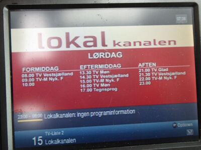 2020_06_04_PCH1_043.JPG
Sendesamvirket "Lokalkanalen", DIGI TV Øst, SFN Nakskov/Vordingborg/Jyderup, K34
Schlüsselwörter: TV Tropo Überreichweite DTT DVB-T2 MPEG4 Dänemark Danmark DIGI Øst neu Sjælland FTA K34 sendesamvirket Lokalkanalen