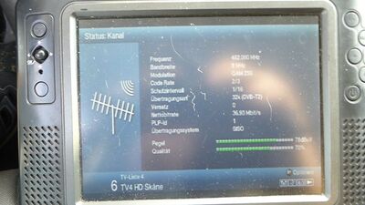 2020 08 09 PCH1 011
Sendeparameter für Teracom Nät 6 Skåne, SFN Skåne Län, K22
Schlüsselwörter: TV Tropo Überreichweite DTT DVB-T2 MPEG4 Schweden Sverige Teracom Nät6 SVT Skåne Län K22 Suchlauf