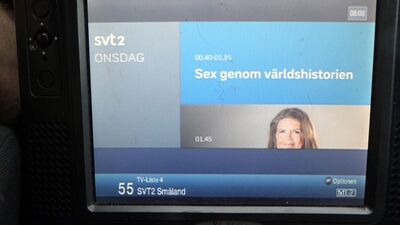 2020 09 08 PCH1 004
SVT 2 Småland, Teracom Nät 1 Småland/Skåne, Vislanda 1 - Nydala, K37
Schlüsselwörter: TV Tropo Überreichweite DTT DVB-T MPEG2 Schweden Sverige SVT SVT2 Teracom Nät1 Småland Vislanda Nydala Skåne K37 FTA Suchlauf