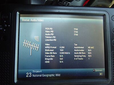 2021_03_02_PCH1_022.JPG
Sendeparameter und ID's für National Geographic Wild, Teracom Nät 5, SFN Skane + Blekinge Läns, K30
Schlüsselwörter: TV DX Tropo Überreichweite digital DVB-T2 MPEG4 Schweden Sverige Teracom Nät5 Skåne Blekinge Län National Geographic Wild K30 Parameter