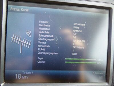 2021_06_05_PCH1_004.JPG
Sendeparameter für Teracom Nät 3 (DVB-T2-Version), SFN Skåne/Blekinge Läns, K43
Schlüsselwörter: TV DX Tropo Überreichweite digital DVB-T2 MPEG4 Schweden Sverige Teracom Nät3 Skåne Blekinge Län K43 Parameter