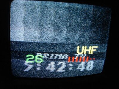 2007_12_20_PCH2_010.JPG
"prima TV", Liberec (Ješted), K60 - mit Digitaluhr im Testbild
Schlüsselwörter: TV Tropo Überreichweite analog analogue Tschechien Ceska prima Testbild monoskop testcard