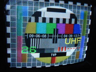 2008_06_09_PCH2_002.JPG
TVP 1, Jemiolów, K32
Schlüsselwörter: TV Tropo Überreichweite analog analogue Polen Polska TVP1 Testbild testcard