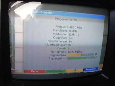 2015_02_19_PCH2_002.JPG
rb TV (NDR Fernsehen mit "Buten und Binnen"), Radio-Bremen-Boquet, SFN bremen/Bremerhaven und Umland, K22
Schlüsselwörter: TV DX Tropo Überreichweite DVB-T DTT digital UHF RB Radio Bremen K22