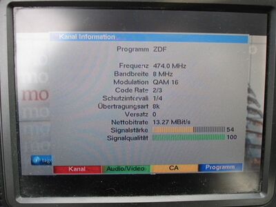 2015_08_12_PCH2_001.JPG
ZDF; ZDF.mobil, SFN SHS-Ostküste, K21. Aufgrund der Abschattung an diesem QTH nur selten empfangbar
Schlüsselwörter: TV DX Tropo Überreichweite DVB-T DTT digital UHF ZDF ZDFmobil SHS-Ostküste K21 Abschattung