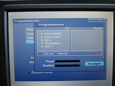 2016_06_10_PCH2_002.JPG
Gesamter Inhalt des P7S1 NRW - Bouquets (Suchlauf mit Maximum T-1300)
Schlüsselwörter: TV DX Tropo Überreichweite DVB-T DTT digital UHF Pro7Sat1 P7S1 NRW K55 Pro7MAXX Suchlauf
