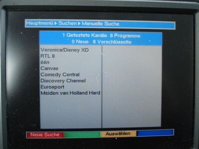 2016_06_10_PCH2_004.JPG
Digitenne 3 (NTS 2), SFN Roermond/Sittard/Erlen/Maastricht, K51v (Suchlauf mit Digipal 1). Leider sind sämtliche Px verschlüsselt
Schlüsselwörter: TV DX Tropo Überreichweite DVB-T DTT digital UHF Niederlande Nederland NTS2 Digitenne3 Roermond Maastricht K51 Suchlauf verschlüsselt