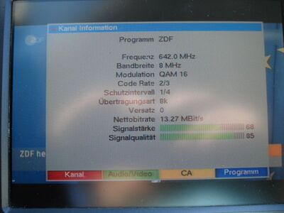 2016_06_24_PCH2_001.JPG
ZDF, ZDF.mobil, SFN Göttingen/Kassel, K42
Schlüsselwörter: TV DX Tropo Überreichweite DVB-T DTT digital UHF ZDF ZDFmobil KiKa Göttingen Kassel K42 Sendeparameter