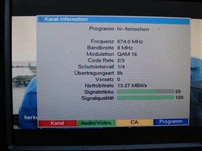 2016_12_05_PCH2_002.JPG
hr-Fernsehen, NDR Niedersachsen, Torfhaus, K46v
Schlüsselwörter: TV DX Tropo Überreichweite DVB-T DTT digital UHF MPEG-2 NDR Niedersachsen Torfhaus K46