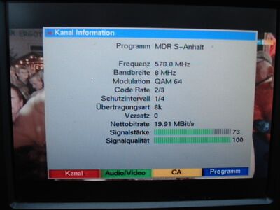 2016_12_06_PCH1_002.JPG
Keine condx diesen Morgen. dafür kam MDR Sachsen-Anhalt, SFN Dequede/Magdeburg/Brocken auf K34 sauber an
Schlüsselwörter: TV DX MPEG-2 MDR Sachsen-Anhalt Dequede K34v